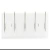 Hickory Hardware S077223-WSN-6B Luna Hook Rail, White with Satin Nickel, 6 Each view 2