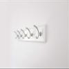 Hickory Hardware S077223-WSN-6B Luna Hook Rail, White with Satin Nickel, 6 Each view 4