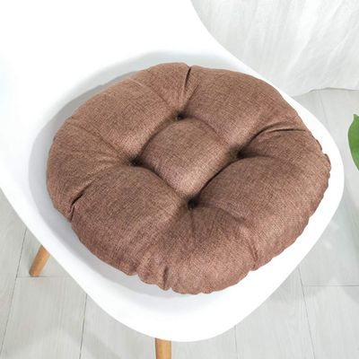vctops 20" Round Bar Stool Cushion, Linen Fabric and Thick Padding, Comfortable Sitting for Round Wooden/Metal Stools Light Coffee