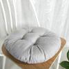 vctops 20" Round Bar Stool Cushion, Linen Fabric and Thick Padding, Comfortable Sitting for Round Wooden/Metal Stools Silver Grey view 3