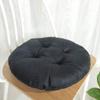 vctops 20" Round Bar Stool Cushion, Linen Fabric and Thick Padding, Comfortable Sitting for Round Wooden/Metal Stools Black view 3