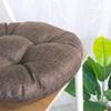 vctops 20" Round Bar Stool Cushion, Linen Fabric and Thick Padding, Comfortable Sitting for Round Wooden/Metal Stools Dark Coffee view 4