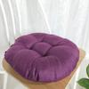 vctops 20" Round Bar Stool Cushion, Linen Fabric and Thick Padding, Comfortable Sitting for Round Wooden/Metal Stools Dark Purple view 3
