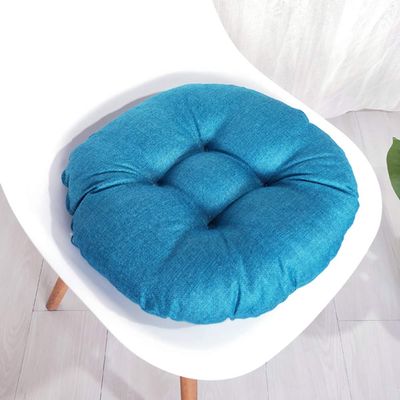 vctops 20" Round Bar Stool Cushion, Linen Fabric and Thick Padding, Comfortable Sitting for Round Wooden/Metal Stools KQ Blue
