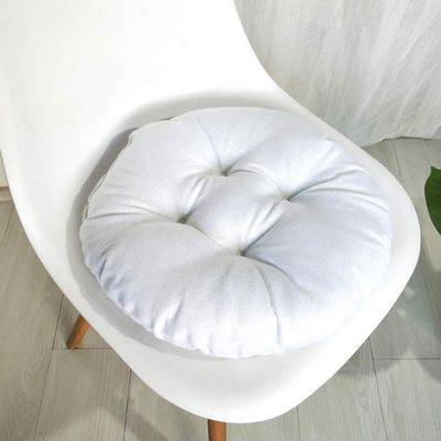 vctops 20" Round Bar Stool Cushion, Linen Fabric and Thick Padding, Comfortable Sitting for Round Wooden/Metal Stools White