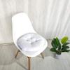 vctops 20" Round Bar Stool Cushion, Linen Fabric and Thick Padding, Comfortable Sitting for Round Wooden/Metal Stools White view 2