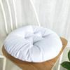 vctops 20" Round Bar Stool Cushion, Linen Fabric and Thick Padding, Comfortable Sitting for Round Wooden/Metal Stools White view 3