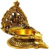 Brass Kamatchi Vilakku: Ashta-Lakshmi Oil Lamp Diya for Wealth & Prosperity view 3