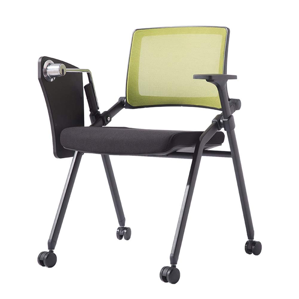 ZZHZY Folding Office Staff Training Chair, with Tablet Conference Chair Negotiate Company Employee Study Chair News Work Chair Simple Household Computer Desk Chair Task Chair (Color : Pack of 1)