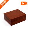 MusicBoxAttic Ultra-Modern 18 Note Hi Gloss S.A. Wood Finish 5" LCD Video Jewelry Box - Many Songs to Choose - Piano Sonata in A Major (Mozart) view 1