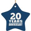Designsify Christmas Tree Decoration, 20th Anniversary 20 Years, Star Ornament Blue, Gifts for Birthday Valentines Mom Mothers Fathers Day Party, to Men Women Him Her Friend Mom Dad Wife Husband view 1