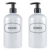Bottiful Home 16 oz Plastic Kitchen Soap Dispenser Set (Frosted Clear) view 1