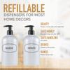 Bottiful Home 16 oz Plastic Kitchen Soap Dispenser Set (Frosted Clear) view 2