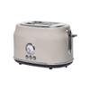 Haden Dorset 2 Slice Wide Slot Stainless Steel Toaster with Adjustable Browning Control & Non-Slip Feet, Putty & Chrome view 1