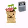 Concrete Planter Molds Creative Tote Bag Shape Succulent Plants Mold DIY Ashtray Candle Holder Mould view 1