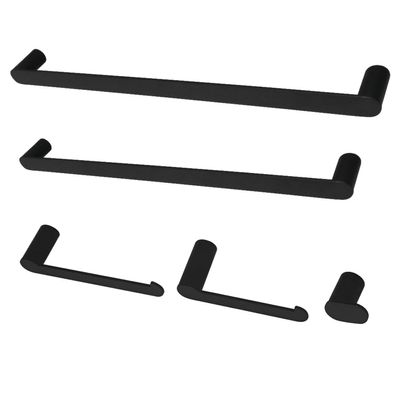 Kingston Brass BAHK6112478MB Dessau Bathroom Hardware Set, Matte Black 25.25 x 1.25 x 2.88