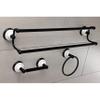Kingston Brass BAK111348MB Victorian 3-Piece Bathroom Accessory Set, Matte Black view 2