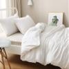 F.Y.Dreams Weighted Blanket Duvet Cover 60x80 inches with 8 Ties,Zipper on Long Side/100% Cotton, Off-White/Just Duvet Cover view 2
