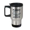 BeeTeeStore Funny Plumber Travel Mug with Sarcastic Quote - 14oz Stainless Steel Insulated Coffee Cup for Tradesmen Gifts - Double Wall Commuter Mug for Journeymen view 1