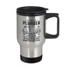 BeeTeeStore Funny Plumber Travel Mug with Sarcastic Quote - 14oz Stainless Steel Insulated Coffee Cup for Tradesmen Gifts - Double Wall Commuter Mug for Journeymen view 2