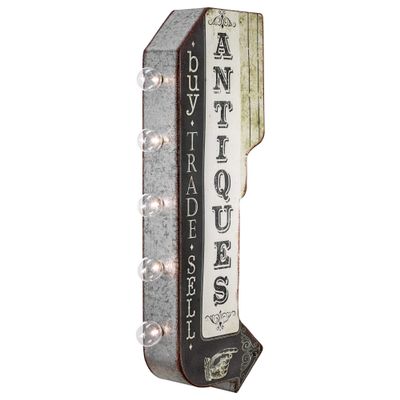 Antiques Buy Trade Sell Double Sided Off The Wall Led Marquee Light Up Arrow Sign for Bar Garage Or Man Cave - N/a Black Modern Contemporary Metal