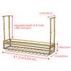 OLDRAINBOW Hanging Wine Glass Rack Ceiling for Bar Restaurants,47.2in Adjustable Metal Wine Glass Holder,Industrial Iron Wine Shelf Wall Mounted(Gold) view 3