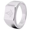 Bansriracha 12MM Width Silver Tungsten Carbide Masonic Master with Freemason Design Ring for Man and Woman's Wedding (10) view 1