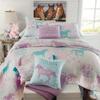 Cowgirl Princess Pony Patchwork (Bed in Bag) - 8 Piece Bedding Set - Full Quilt (86x86in) - 2 Standard Shams - 1 Bedskirt - 1 Flat Sheet - 1 Fitted Sheet - 2 Pillow Cases - Purple Turquoise Pink view 1