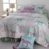 Cowgirl Princess Pony Patchwork (Bed in Bag) - 8 Piece Bedding Set - Full Quilt (86x86in) - 2 Standard Shams - 1 Bedskirt - 1 Flat Sheet - 1 Fitted Sheet - 2 Pillow Cases - Purple Turquoise Pink view 4
