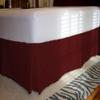 1 Piece Solid 20" Drop Tailored Bed Skirt 600TC Egyptian Cotton (Wine, Queen) view 1