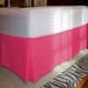 1 Piece Solid 20" Drop Tailored Bed Skirt 600TC Egyptian Cotton (Hotpink, Queen) view 1