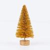 6 Pieces Gold Glittered Bottle Brush Trees for Holiday and Home Decorating or Crafting Projects view 1