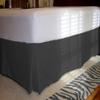 1 Piece Solid 20" Drop Tailored Bed Skirt 600TC Egyptian Cotton (Gray, Queen) view 1