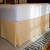 1 Piece Solid 20" Drop Tailored Bed Skirt 600TC Egyptian Cotton (Beige, Queen) view 1