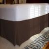 1 Piece Solid 20" Drop Tailored Bed Skirt 600TC Egyptian Cotton (Coffee, Queen) view 1