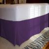 1 Piece Solid 20" Drop Tailored Bed Skirt 600TC Egyptian Cotton (Purple, Queen) view 1