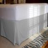 1 Piece Solid 20" Drop Tailored Bed Skirt 600TC Egyptian Cotton (Light Gray, Queen) view 1