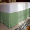 1 Piece Solid 20" Drop Tailored Bed Skirt 600TC Egyptian Cotton (Moss, Queen) view 1