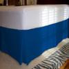 1 Piece Solid 20" Drop Tailored Bed Skirt 600TC Egyptian Cotton (Blue, Queen) view 1