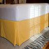 1 Piece Solid 20" Drop Tailored Bed Skirt 600TC Egyptian Cotton (Gold, Queen) view 1