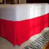 1 Piece Solid 20" Drop Tailored Bed Skirt 600TC Egyptian Cotton (Red, Queen) view 1
