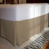 1 Piece Solid 20" Drop Tailored Bed Skirt 600TC Egyptian Cotton (Taupe, Queen) view 1