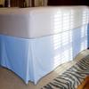 1 Piece Solid 25" Drop Tailored Bed Skirt 600TC Egyptian Cotton (Baby Blue, Calking) view 1