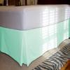 1 Piece Solid 20" Drop Tailored Bed Skirt 600TC Egyptian Cotton (Aqua, Queen) view 1