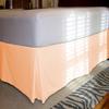 1 Piece Solid 20" Drop Tailored Bed Skirt 600TC Egyptian Cotton (Peach, Queen) view 1