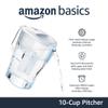 Amazon Basics 10-Cup Pitcher with Filter Compatible with Brita Water Filter Pitcher for Clean, Crisp Water, WQA and NSF Certified, Made in Europe view 2
