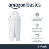 Amazon Basics Enhanced Replacement Water Filters for Pitchers, BPA-Free, WQA & NSF Certified, Compatible with Brita Pitchers & Drinking Water Filter Systems, 1 Year Supply, 6-Pack view 2
