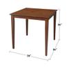 International Concepts 36" x 36" 2 Counter Height Stools Dining Table, Espresso view 3