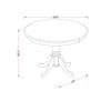 East West Furniture ANT-ABK-TP Antique Dining Room Table - a Round kitchen Table Top with Pedestal Base, 36x36 Inch, Wirebrushed Black view 3