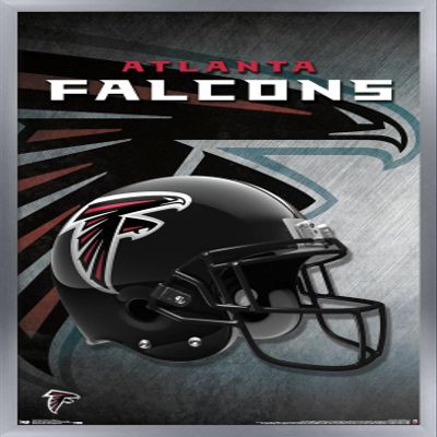 Trends International NFL Atlanta Falcons - Helmet 16 Wall Poster, 14.725" x 22.375", Silver Framed Version